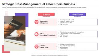 Strategic Cost Management Of Retail Chain Business
