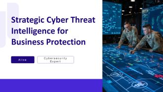 Strategic Cyber Threat Intelligence For Business Protection PPT Graphics AT