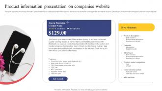Strategic Engagement Process Product Information Presentation On Companies Website