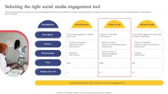 Strategic Engagement Process Selecting The Right Social Media Engagement Tool