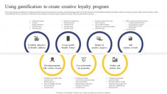 Strategic Engagement Process Using Gamification To Create Creative Loyalty Program