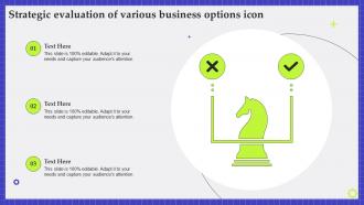 Strategic Evaluation Of Various Business Options Icon