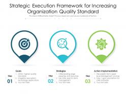 Strategic execution framework for increasing organization quality standard