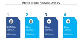 Strategic factor analysis summary ppt powerpoint presentation infographics infographics cpb