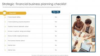 Strategic Financial Business Planning Checklist