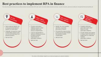 Strategic Financial Management Best Practices To Implement Rpa In Finance Strategy SS V