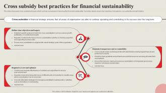 Strategic Financial Management Cross Subsidy Best Practices For Financial Sustainability Strategy SS V
