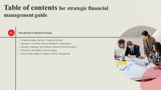 Strategic Financial Management Guide Table Of Contents Strategy SS V