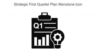 Strategic First Quarter Plan Monotone Icon In Powerpoint Pptx Png And Editable Eps Format