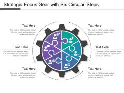 Strategic focus gear with six circular steps