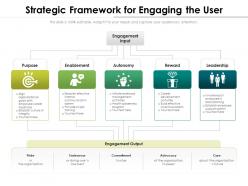 Strategic framework for engaging the user