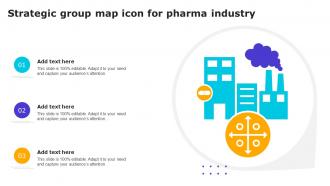 Strategic Group Map Icon For Pharma Industry