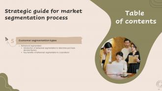 Strategic Guide For Market Segmentation Process Powerpoint Presentation Slides MKT CD V Aesthatic Image