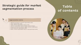 Strategic Guide For Market Segmentation Process Powerpoint Presentation Slides MKT CD V Content Ready Images
