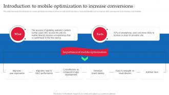Strategic Guide Of Tourism Marketing Introduction To Mobile Optimization To Increase Conversions MKT SS V