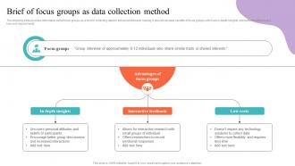 Strategic Guide To Market Research Brief Of Focus Groups As Data Collection Method MKT SS V