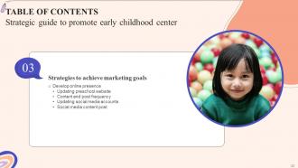 Strategic Guide To Promote Early Childhood Center Powerpoint Presentation Slides Strategy CD V Pre-designed Content Ready