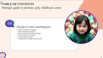Strategic Guide To Promote Early Childhood Center Powerpoint Presentation Slides Strategy CD V Designed Editable