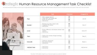 Strategic Human Resource Management Task Checklist