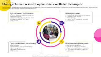 Strategic Human Resource Operational Excellence Techniques