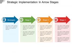 Strategic implementation in arrow stages powerpoint images