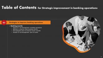 Strategic Improvement In Banking Operations Powerpoint Presentation Slides Image Visual