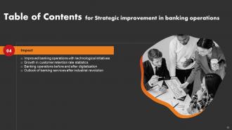 Strategic Improvement In Banking Operations Powerpoint Presentation Slides Customizable Visual