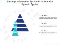 Strategic information system plan icon with pyramid symbol