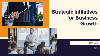 Strategic Initiatives For Business Growth PPT Mockup AT