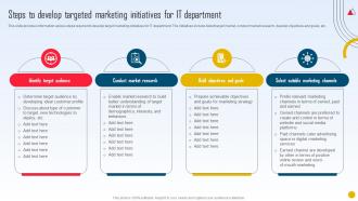 Strategic Initiatives Playbook Steps To Develop Targeted Marketing Initiatives For IT Department