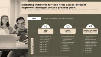 Strategic Initiatives To Boost IT Marketing Initiatives For Tech Firms Across Different Segments  Strategy SS V