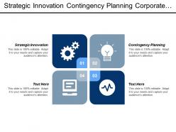 Strategic innovation contingency planning corporate strategies branding reputation management cpb