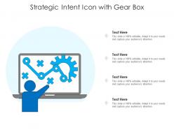 Strategic Intent Icon With Gear Box