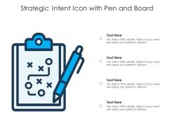 Strategic intent icon with pen and board