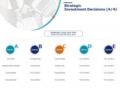 Strategic investment decisions management ppt powerpoint presentation layouts vector