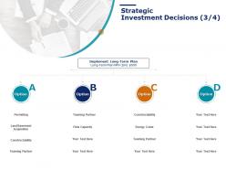 Strategic investment decisions marketing planning ppt powerpoint presentation outline microsoft