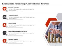 Strategic Investment Real Estate Financing Conventional Sources Ppt Icons