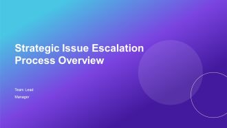Strategic Issue Escalation Process Overview PPT Sample AT