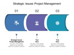 Strategic issues project management ppt powerpoint presentation diagram templates cpb