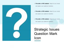 Strategic issues question mark icon