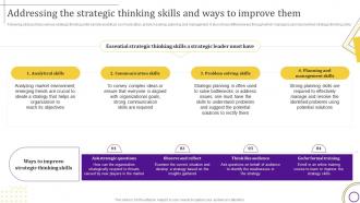 Strategic Leadership Guide Addressing The Strategic Thinking Skills And Ways To Improve Them