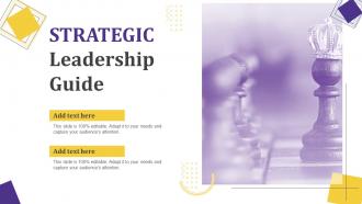 Strategic Leadership Guide Ppt File Infographic Template