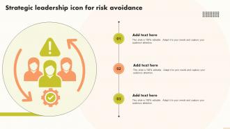 Strategic Leadership Icon For Risk Avoidance