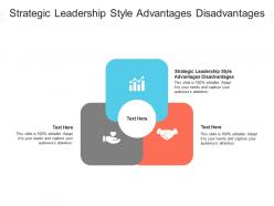 Strategic leadership style advantages disadvantages ppt powerpoint presentation ideas tips cpb
