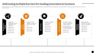 Strategic Leadership To Build Competitive Addressing Multiple Barriers For Leading Innovation Strategy SS V