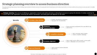 Strategic Leadership To Build Strategic Planning Overview To Assess Business Direction Strategy SS V