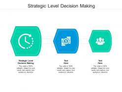 Strategic level decision making ppt powerpoint presentation outline visual aids cpb