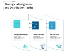Strategic management and distribution tactics infographic template