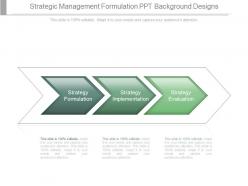 Strategic management formulation ppt background designs