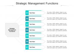 Strategic management functions ppt powerpoint presentation infographic template brochure cpb